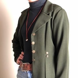 Green Blazer with Fun Buttons